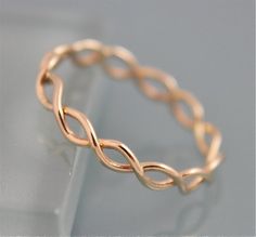 Celtic Twist Ring 14k Solid Gold Rope Woven Knot Infinity Wedding  Band Shiny Finish Ring Eco Friend Infinity Wedding Band, Infinity Wedding, Celtic Wedding Rings, Gold Ring Designs, Jewelry Accessories Ideas, Twist Ring, Classy Jewelry, Handmade Wire Jewelry, Cute Rings