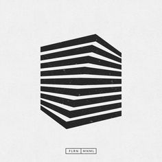 an abstract black and white logo with stripes