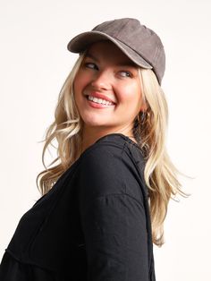 This baseball hat adds to perfect finishing touch to an outfit! Style our "All That Vintage Washed Baseball Hat" with an oversized knit pullover, a pair of Spanx,and white platform sneakers for a casual everyday look! When leaving to go run errands, throw on this boutique hat with an cropped knit sweater, a pair of medium wash denim jeans, and a simple gold layered necklace! PRODUCT DETAILS: Vintage Washed Baseball Hat 3 Color Options: Brown, Black, & Mocha MATERIAL AND CARE: 100% Cotton SIZING Casual Trucker Hat With Curved Bill For Outdoor, Casual Curved Bill Trucker Hat For Outdoor, Trendy Solid Color Baseball Cap For Streetwear, Trendy Solid Color Baseball Cap, Trendy Solid Color Hat For Everyday, Trendy Solid Everyday Hat, Trendy Solid Color Everyday Hat, Trendy Solid Color Trucker Hat, Casual Brown Trucker Hat For Sports