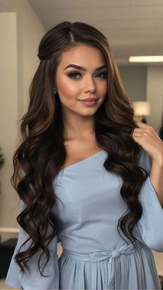 Hairstyles For Gowns, Hair Wedding Styles, Classic Wedding Hair, Cool Hairstyles For Girls, Formal Hairstyles For Long Hair, Long Hair Wedding, Bun Hairstyle, Wedding Hair Inspiration