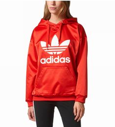 Brand New with Original Tag. Authentic guaranteed. ADIDAS WOMEN'S ORIGINALS TREFOIL HOODIE The ultimate athleisure sweatshirt, this supersoft, French-terry style boasts the iconic adidas logo across the front. Ribbed cuffs Kangaroo pocket Drawstring hood 93% polyester, 7% spandex Machine wash cold, line dry Adidas Trefoil Hoodie, Adidas Originals Women, Adidas Womens, Adidas Trefoil, Funny Mom Shirts, Adidas Hoodie, Red Adidas, Diy Shirt, Adidas Online