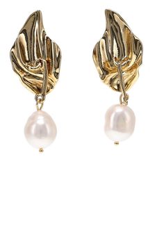 Image Mignonne Gavigan, Accessories Jewelry Earrings, Earring Sale, Pearl Drop Earrings, Pearl Drop, Freshwater Pearls, Jewelry Accessories, Plating, Brass