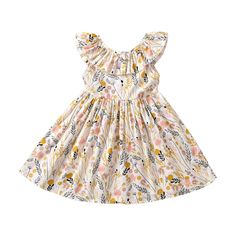 PRICES MAY VARY. 【Material】High quality cotton blend. 【Comfortable】Soft and comfortable, quickly dry and breathable. 【Season】Spring & Summer, classical wildflower print to make this baby girls dress more fashion. 【Occasion】Great for daily wear or baby photography or party/wedding ext special occasion. 【Package】1x Little Girls Dress Size information:Size 0-6Months: Bust—2*9.6", Length—10.9" Size 6-12Months: Bust—2*9.8", Length—12.9" Size 1-2T: Bust—2*10", Length—14.9" Size 2-3T: Bust—2*10.2", Len Overall Outfits, Spring Outfits Dresses, Girls Sundress, Overall Outfit, Seaside Beach, Super Cute Dresses, Vestidos Vintage, Sun Dress, Little Dresses