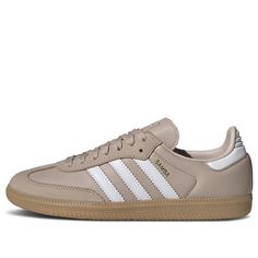 (WMNS) adidas Samba OG 'Wonder Taupe' IE6523 White Sneakers With Gum Sole For Outdoor Activities, Adidas Samba Og, Limited Edition Sneakers, Sport Sneakers, Adidas Samba, Adidas, Wonder, White Gold, Sneakers