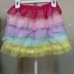 Epic Thread Skirt Flamingo Dream New With Tag 100% Polyester Look Good Summer Outfit Playful Multicolor Ruffled Skirt, Tiered Skirt Bottoms For School In Spring, Summer School Tiered Skirt, Summer Tiered Skirt For School, Tiered Skirt For School In Spring, Fun Multicolor Skirt For Summer, Playful Bottoms For School In Spring, Fun Multicolor Summer Skirt, Playful Multicolor Skirted Bottoms