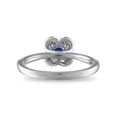 5MM Round Sapphire and White Sapphire Birthstone Flower Halo Ring in Sterling SilverBirthstones are gems that are associated with a birth month and each stone has a unique meaning and significance. Since ancient times it has been widely believed that wearing your gemstone birthstone is a symbol of wellness and good fortune. Diamond Butterfly Ring With Gemstone For Formal Occasions, Formal Diamond Butterfly Ring With Gemstone, Fine Jewelry Birthstone Flower Promise Ring, Fine Jewelry Cluster Ring With Birthstone For Promise, Promise Cluster Ring With Birthstone In Fine Jewelry Style, Diamond Sapphire Ring For Promise, Diamond Sapphire Ring With Gemstone Accents For Promise, Promise Cluster Ring With Birthstone, Diamond Birthstone Ring With Round Stone