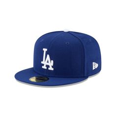 New Era LA Dodgers Authentic Game 59/50 Fitted Hat (70331962) - STNDRD ATHLETIC CO. Jackie Robinson Day, Dodgers Logo, Blue Crown, Dodger Stadium, Jackie Robinson, New Era Cap, New Era 59fifty, Oakland Athletics, Fitted Caps