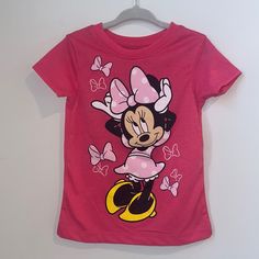 Nwot (No Tag, Never Worn Or Laundered); 3t But Runs Small Cute Pink Mickey Mouse Tops, Cute Pink Mickey Mouse Top, Cotton Minnie Mouse Top For Playtime, Playful Pink Mickey Mouse T-shirt, Disney Cotton Tops For Playwear, Casual Minnie Mouse Tops For Playtime, Playful Mickey Mouse Tops For Playtime, Cotton Mickey Mouse Top For Playtime, Cotton Mickey Mouse Tops For Playwear