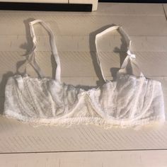 Purchased From Shein Website New Without Tags Was Too Small For Me The Sizing Is Weird I’m A 34d And It Was Too Small For Me I Would Say It Would Fit A A Or B Cup Better White Party Bra With Adjustable Straps, White Fitted Bra With Adjustable Straps, Fitted White Bra With Adjustable Straps, B Cup, A A, Women's Intimates, Color White, Lingerie, Bra