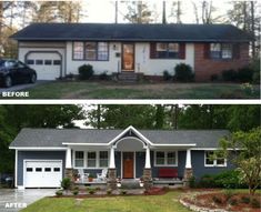 before and after pictures of a house in the suburbs