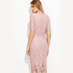 Vintage Pink Open Midriff Floral Lace Summer Party Dress





















Shoulder
(cm)
Bust
(cm)
Waist Size(cm)
Hip Size
(cm)
Length(cm)


XS
36
83.5
63
87.5
101


S
37
87.5
67
91.5
102


M
38
91.5
71
95.5
103


L
39
95.5
75
99.5
104


XL
-
-
-
-
-


XXL
-
-
-
-
-


One Size
-
-
-
-
- Fitted V-neck Lace Dress For Party, Feminine Lace Evening Dress For Party, Elegant Short Sleeve Mini Dress With Lace Patchwork, V-neck Lace Patchwork Party Dress, Elegant Mini Dress With Lace Patchwork And Short Sleeves, Knee-length Party Dress With Lace Patchwork, Lace Midi Dress For Wedding Party Season, Fitted Lace Trim Evening Dress For Spring, Knee-length Lace Patchwork Party Dress