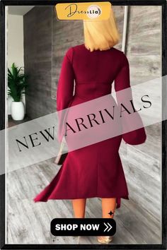 Elegant Cut Out Long Sleeve Irregular Hem Dresses Fitted V-neck Asymmetrical Dress For Fall, Fall Solid Color Sheath Midi Dress, Asymmetrical Hem Winter Work Dress, Winter Workwear Dress With Asymmetrical Hem, Elegant High-low Hem Midi Dress For Fall, Elegant Fall Dresses With High-low Hem, Fall Party Midi Dress With Asymmetrical Hem, Fall Workwear Dresses With Asymmetrical Hem, Solid Asymmetrical Dresses For Fall