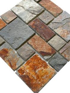 an image of a stone tile pattern that looks like it is made out of different colors