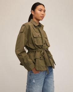 Marshall Washed Canvas Jacket | MARISSA WEBB | Jackets & Outerwear | MARISSA WEBB Cargo Jacket Outfit, Corset Mini Skirt, Womens Utility Jacket, Jacket Outfit Women, Marissa Webb, Canvas Jacket, Cargo Jacket, Hem Style, Fall 2023