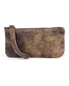 Use this vintage brown wristlet on its own or as a companion piece with your larger handbag. Features: interior zip pocket top zip closure material: genuine leather style #: vb dimensions: 8” (l) x 4.5” (h), strap: 11”. Brown Clutch With Zipper Pocket, Brown Pouch With Zipper For Daily Use, Brown Clutch With Zipper For Everyday Use, Brown Clutch With Zipper Closure For Travel, Brown Clutch With Zipper Pocket For Travel, Everyday Brown Clutch With Zipper Pocket, Brown Travel Clutch With Zipper Closure, Brown Travel Clutch With Zipper Pocket, Brown Rectangular Coin Purse With Zipper Closure