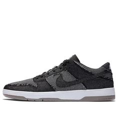 The Nike SB Skateboard Dunk Low Elite QS is a limited edition shoe that was released in December 2017. This shoe is a collaboration between Nike SB and Japanese collectible maker Medicom. The shoe is based on Medicom’s 200-pair 2005 SB Dunk Low Pro. The shoe features a streamlined black and grey denim upper with a flexible sole and ultra-responsive Zoom cushioning. The Dunk Low Elite 'BE@RBRICK' is a must-have for any sneakerhead or skateboarder. (SNKR/Skate/Unisex/Low Top/Crossover) Nike Custom Sneakers With Abzorb Midsole For Skateboarding, Nike Urban Custom Sneakers With Abzorb Midsole, Urban Style Custom Nike Sneakers, Nike Skate Shoes With Textured White Sole, Nike High-top Skate Shoes With Textured Sole, Custom Leather Sneakers For Skateboarding With Speckled Midsole, Urban Custom Sneakers With Textured Sole, Low-top Skate Shoes With Textured Sole For Skateboarding, Low-top Skate Shoes With Textured Sole