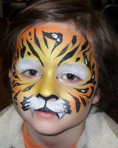 Animal Face Painting | Tiger| Jungle Animal Tiger Makeup, Cool Face Paint, Face Painting Easy, Kids Face Paint, Face Paintings, Family Fun Day, Tiger Cub, Tiger Face