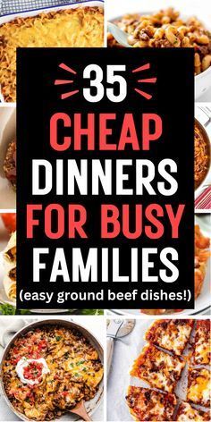 the cover of 35 cheap dinners for busy families