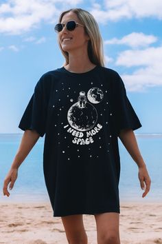 Space Shirt Affirmation Tshirt Self Care Gift Mental Health Top I Need More Space Tshirt Statement Graphic Tee Gift for Pilot Aerospace Gift - Etsy Relaxed Fit Moon Print Short Sleeve Tops, Space-themed Graphic Print Short Sleeve Tops, Space-themed Short Sleeve Top With Graphic Print, Black Moon Print Crew Neck Top, Black Crew Neck Top With Moon Print, Space-themed Screen Print Short Sleeve T-shirt, Space-themed Short Sleeve T-shirt With Screen Print, Black Short Sleeve Top With Moon Print, Black Short Sleeve Shirt With Moon Print