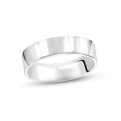 This pipe-cut wedding band makes a stunning modern statement. The ring is crafted in 14K white gold for an iconic look. Modern Wide Band Ring With Brilliant Cut For Wedding, Modern Brilliant Cut Wide Band Wedding Ring, Modern Signet Ring With Round Band For Formal Occasions, Modern Thick Band Promise Ring, Modern Wide Band Wedding Ring With Round Cut, Formal Wide Band Ring With Brilliant Cut, Modern Wide Band Anniversary Rings, Luxury Thick Band For Formal Occasions, Classic Thick Band With Diamond Cut