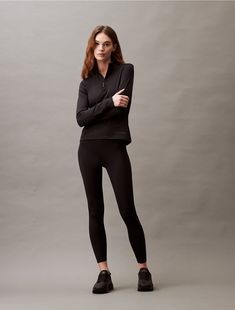 Minimalist with a solid body, these leggings are constructed from moisture-wicking fabric for total comfort and breathability during workouts. Created with a high rise waist and a slim, fitted silhouette in a 7/8 length. Designed with an elastic waistband and a tonal Calvin Klein logo at the lower leg.  Material: 88% Polyester, 12% Elastane. Leg Machines, Lower Leg, Fitted Silhouette, Moisture Wicking Fabric, Moisture Wicking, Calvin Klein, High Waist, High Rise, High Waisted