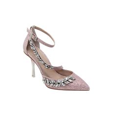 Charles By Charles David Inspire Glitter Mesh Pump Step into the evening in elegance with this classic, jeweled shoe that is both stylish and comfortable.       Available in champagne, sapphire, light pink in glitter mesh fabric upper     Manmade lining     Manmade outsole     Crystal jewel accents     Ankle buckle strap closure     Pointy to     Stiletto heel     Lightly padded insole     Sizes 6-10     Heel: 3.5" Champagne Sapphire, Rose Thorns, Green Pumps, Jeweled Shoes, Fashion Shoes Heels, Bow Pumps, Pink Pumps, Charles David, Strappy Sandals