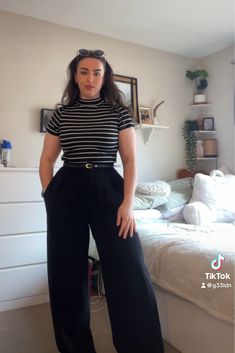 Black pleated wide leg trousers curated on LTK Wide Leg Pants Corset Outfit, Wide Leg Pleated Pants Outfit, Black Wide Trousers Outfit, Wide Leg Black Pants Outfit Casual, Black Wide Leg Pants Outfit Work, Black Wide Pants Outfit, Granola Academia, Wide Trousers Outfit, Wide Leg Trousers Outfit Casual