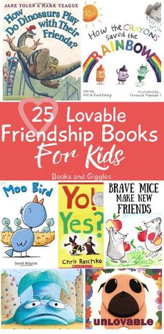 books for kids with the title 25 lovable friends and children's book covers