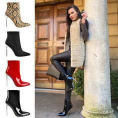 Premium Quality Onlymaker Women Ankle Boots High Slim Heel Pointy Toe Side Zipper Casual Booties, Womens Shoes Winter Ankle Boot Heels With Zipper Closure, Winter Ankle Boot Heels With Zipper, Winter High Ankle Heels With Zipper Closure, Winter High Heel Boots With Zipper Closure, Winter High Heeled Boots With Zipper Closure, Mid-calf High Ankle Boots With Zipper For Fall, Winter High Heel Boots With Zipper, Fall Mid-calf High Ankle Boots With Zipper Closure, High Heeled Boots With Zipper Closure For Fall