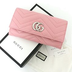 Gucci GG Marmont Continental Wallet Bifold Long Double G Chevron Quilted Leather 443436 Pink Silver HardwareBrand: GucciGender: WomenCountry of Origin: ItalyColor: PinkMaterial: QuiltingSize (HxWxD): 10.5cm x 19cm x 4cm / 4.13'' x 7.48'' x 1.57'' Italy Design, Gucci Gg Marmont, Chevron Quilt, Gg Marmont, Quilted Leather, Long Wallet, Silver Hardware, Continental Wallet, Exclusive Designs