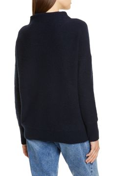 The softest cashmere is also structured enough to form a seamless funnel neck atop this super-cozy sweater styled with dropped shoulders and wide ribbed bands. Style Name:Vince Boiled Cashmere Funnel Neck Pullover. Style Number: 6122473. Funnel Neck Sweater For Layering, Cashmere Funnel Neck Polo Sweater, Cashmere Funnel Neck Sweater For Layering, Porcelain Blue, Cashmere Turtleneck, Cozy Sweater, Funnel Neck, Cashmere Sweater, Cozy Sweaters