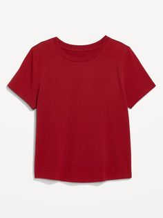 Bestee Crop T-Shirt | Old Navy Basic Scoop Neck T-shirt With Ribbed Neckline, Casual Stretch Crew Neck T-shirt, Casual Ribbed Cropped Cotton T-shirt, Stretch Plain Short Sleeve T-shirt, Trendy Everyday Crew Neck Short Sleeve Top, Trendy Crew Neck Short Sleeve Top For Everyday, Summer T-shirt With Ribbed Neckline, Casual Stretch Crew Neck Short Sleeve Top, Ribbed Short Sleeve Top For Everyday Summer Wear