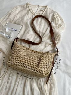 This chic woven bag in khaki is the ideal vintage summer accessory. With its timeless design and durable material, it is perfect for any occasion. Whether you're heading to the beach or a picnic in the park, this bag will elevate your style while keeping your essentials secure. Features : Lightweight Color : Khaki Magnetic : No Details : Multi-compartment Type : Straw Bag, Hobo Bag Bag Size : Medium Style : Vintage, Fashionable Strap Type : Adjustable Pattern Type : Plain Closure Type : Zipper C Trendy Braided Beige Crochet Bag, Trendy Beige Braided Straw Bag, Trendy Beige Braided Bag, Trendy Braided Beige Bag, Khaki Rectangular Shoulder Bag For Spring, Brown Braided Bags For Beach Season, Trendy Khaki Shoulder Bag For Summer, Casual Beige Braided Beach Bag, Trendy Khaki Summer Bags