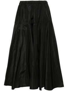 black recycled polyester faille high-waisted two side inset pockets seam detailing full skirt internal logo tag long length flared hem elasticated waistband This item is made from at least 50% recycled or upcycled materials. For recycled synthetic clothing products, we highly recommend using a microfibre-catching washing bag to ensure that no microplastics that can pollute water are released in the process. Learn more about what makes a product Conscious on our Conscious Criteria page Voluminous Nylon Gathered Skirt, Black A-line Voluminous Maxi Skirt, Black Voluminous A-line Maxi Skirt, Black A-line Maxi Skirt With Gathered Details, Full Maxi Skirt, Full Skirts, Versace Outfit, Upcycled Materials, Logo Tag