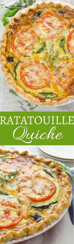 an image of a vegetable quiche with cheese