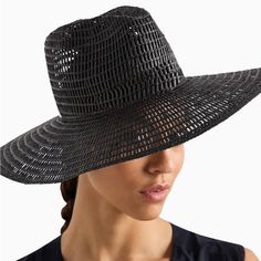 Banana Republic Factory Open Weave Wide Brim Sun Hat Fedora New! Brand New With Tags Sophisticated And Stylish, This Hat Will Turn Their Heads! The Perfect Get A Way Accessory! Wide 5” Brim 4.5” Crown Height 22.5” Circumference Adjustable Strings For A Custom Fit Mo Black Summer Fedora, Black Summer Fedora With Curved Brim, Black Summer Fedora For Day Out, Lightweight Black Panama Hat For Summer, Black Lightweight Panama Hat For Summer, Trendy Black Fedora For Summer, Trendy Black Summer Fedora, Black Lightweight Straw Hat For Summer, Black Woven Straw Hat For Summer