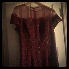 Sequin Burgundy Dress Burgundy Short Sleeve Evening Dress, Red Short Sleeve Evening Dress For Formal Occasions, Holiday Red Mini Dress For Formal Occasions, Red Holiday Mini Dress For Formal Occasions, Red Short Sleeve Evening Dress, Glamorous Red Short Sleeve Dresses, Burgundy Short Sleeve Formal Dress, Elegant Red Mini Evening Dress, Red Elegant Short Sleeve Evening Dress