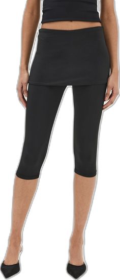 Black Knee-length Athleisure Activewear, Moisture-wicking Stretch Capri Bottoms, Moisture-wicking Bottoms For Pilates In Spring, Spring Moisture-wicking Bottoms For Pilates, Stretch Moisture-wicking Capri Bottoms, Tight Moisture-wicking Bottoms For Spring, Moisture-wicking Tight Bottoms For Spring, Spring Moisture-wicking Tight Bottoms, Sporty Fitted Capri-length Activewear