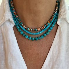 This Beaded Necklaces item by JenHerrmannJewelry has 26 favorites from Etsy shoppers. Ships from Piqua, OH. Listed on Apr 7, 2024 Trendy Necklaces 2024, Blue Turquoise Necklace, Blue Disc, Persian Turquoise, Gemstone Choker, Necklace Extender, Trendy Necklaces, Beading Wire, Beaded Necklaces