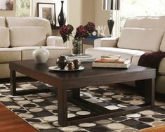 Watson Dark Brown Coffee Table - Ornate Home Distressed Coffee Table, Oversized Coffee Table, Living Room Stands, Brown Coffee Table, Large Coffee Tables, Table Cafe, Rectangular Coffee Table, Furniture Outlet, A Living Room