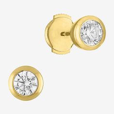 Features: Certified Diamonds, Diamond Bezel, Quick ShipDiamond Clarity: Si2-I1Setting: BezelShape: RoundStone Cut: RoundDiamond Color: G-HMetal Color: YellowEarring Length: 7mmEarring Width: 7mmRounded Carat Weight: 1 Ct. T.w.Care: Wipe CleanStone Type: 2 Lab Grown DiamondAuthenticity: Lab Grown DiamondBirthstone: April BirthstoneEarrings Style: Solitaire Earrings, Stud EarringsMetal: 14k GoldCountry of Origin: Imported Luxury Yellow Gold Earrings With Bezel Setting, Yellow Gold Round Diamond Earrings With Polished Finish, Modern Yellow Gold Bezel Setting Earrings, Modern Yellow Gold Earrings With Brilliant Cut, 14k Gold Round Diamond Earrings With Polished Finish, 14k Gold Polished Diamond Earrings, Classic Yellow Gold Earrings With Bezel Setting, Gold Round Diamond Earrings With Polished Finish, Gold Polished Round Diamond Earrings