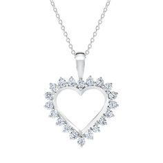 White Gold Diamond Heart Necklace 1/2ctw | REEDS Jewelers White Heart-shaped Diamond Necklace For Formal Events, White Heart-shaped Diamond Necklace For Formal Occasions, White Heart Diamond Necklace For Formal Occasions, Heart-shaped Brilliant Cut White Gold Diamond Necklace, White Gold Heart Shaped Diamond Necklace With Brilliant Cut, Heart Shaped Brilliant Cut White Gold Diamond Necklace, Classic White Gold Heart-shaped Diamond Necklace, Classic White Gold Heart Diamond Necklace, Classic White Gold Heart Necklace With Brilliant Cut