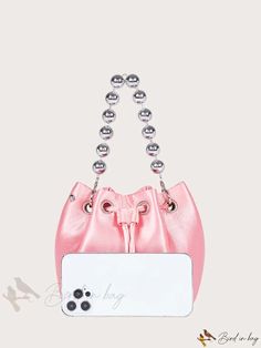 Bird in Bag - Fashionable Dazzling Design Handheld Evening Bag Trendy Satchel With Dust Bag For Gift, Trendy Handheld Bucket Bag As Gift, Trendy Pouch Bucket Bag As Gift, Chic Pink Bucket Bag As Gift, Trendy Evening Bucket Satchel, Trendy Handheld Bucket Bag With Dust Bag, Trendy Pouch Satchel For Gift, Trendy Pouch Satchel As Gift, Bag Elegant