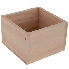 an empty wooden box on a white background