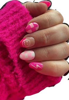 Fitness Barbie, Barbie Pink Nails, Western Nails, Cute Pink Nails, Colorful Nails