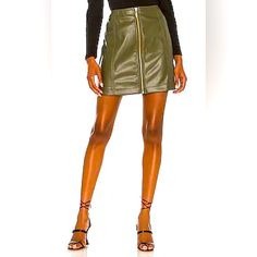 Nwt Minkpink Faux Leather Skirt Xs. Color Is Khaki But More Of A Green/Brown. Gold Zipper Down Front. 16” From Top To Bottom. Chic Fall Skirt With Zipper Closure, Chic Zipper Closure Skirt For Fall, Chic Faux Leather Skirt With Zipper Closure, Fall Mini Skirt With Zipper Closure, Spring Faux Leather Skirt With Zipper, Spring Faux Leather Skirt With Zipper Closure, Chic Faux Leather Mini Skirt With Zipper, Trendy Faux Leather Mini Skirt With Zipper, Trendy Faux Leather Mini Skirt With Zipper Closure