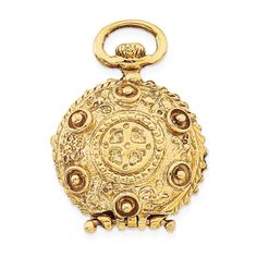 14k Yellow Gold Fancy Domed Locket Photo Pendant, Bow Jewelry, Yellow Gold Jewelry, Rose Jewelry, Locket Charms, Fine Jewellery Necklace, Rose Gold Color, Gold Charm, Gold Material