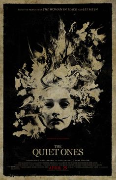 the quiet ones movie poster with an image of a woman's face surrounded by birds