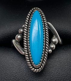 Beautiful Estate Jewelry Vintage Sterling Silver Southwest Native with Natural Perfect Blue Turquoise Ring Size 10 good pre/owned condition. Classic Blue Turquoise Ring Stamped 925, Southwestern Style Blue Round Ring, Classic Blue Turquoise Sterling Silver Ring, Classic Blue Turquoise Ring In Sterling Silver, Southwestern Style Untreated Blue Turquoise Ring, Collectible Untreated Blue Turquoise Ring, Elegant Untreated Blue Turquoise Ring, Collectible Round Turquoise Ring, Elegant Blue Turquoise Ring