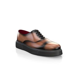 are handcrafted by individual order. Upper material is made by premium leather. Insole and lining materials - leather. Your new shoes will be handcrafted especially for you and delivered for free to your home or office in 1-2 weeks. Included option for free return and remake if the shoes do not fit.Only now all this is available at an exclusive price of $292.00.Proceed with you order now. Luxury Brown Oxfords With Rubber Sole, Luxury Brown Calf Leather Oxfords, Luxury Brown Oxfords With Round Toe, Luxury Brown Oxfords For Galas, Modern Brown Lace-up Leather Shoes, Brown Low-top Dress Shoes With Contrast Sole, Luxury Brown Calf Leather Dress Shoes, Brown Luxury Lace-up Shoes With Plain Toe, Elegant Brown Low-top Leather Shoes